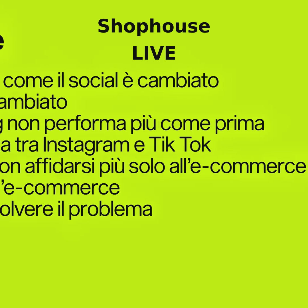 METODO L.I.V.E. Corso #1: Oltre l'E-Commerce: Masterclass di Live Selling su TikTok